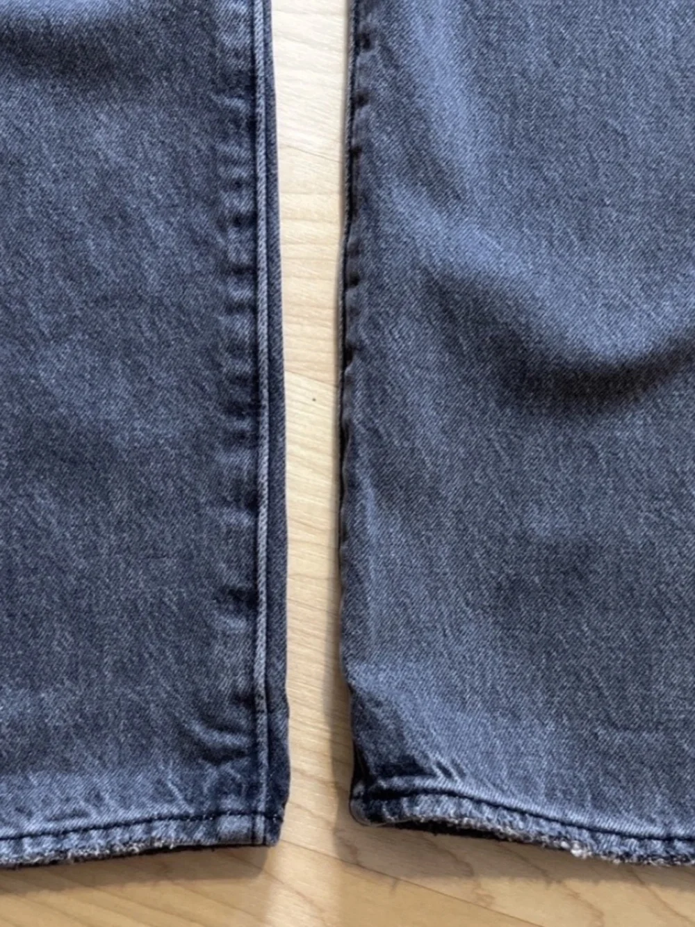 Levi's 501 Selvedge Original Straight Leg Jeans Men's 32x30 Gray Big E